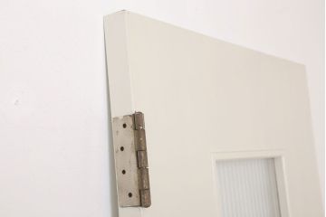 ガラスのドアノブ!銀モールガラス入りのレトロなアンティークドア(2)