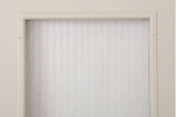 ガラスのドアノブ!銀モールガラス入りのレトロなアンティークドア(2)