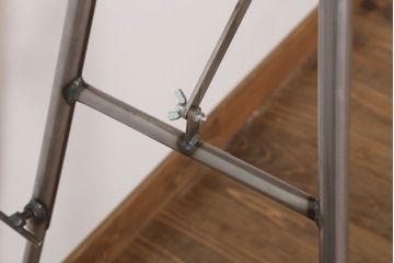 ラフジュ工房オリジナル　鉄脚　ナラ材製折りたたみテーブル(作業台)(2)