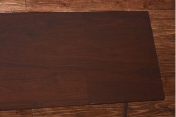 ラフジュ工房オリジナル　鉄脚　ウォールナット材製折りたたみテーブル(作業台)(2)