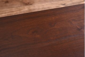 ラフジュ工房オリジナル　鉄脚　ウォールナット材製折りたたみテーブル(作業台)(2)