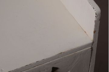 アンティーク家具　アイボリーペイント!小ぶりなアンティークライティングビューロー(机)