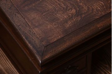 アンティーク家具　古い栓材　上質な意匠のアンティーク簿記机(ライティングビューロー)