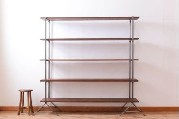 ラフジュオリジナル　薄型アイアンラック【大】(飾り棚)