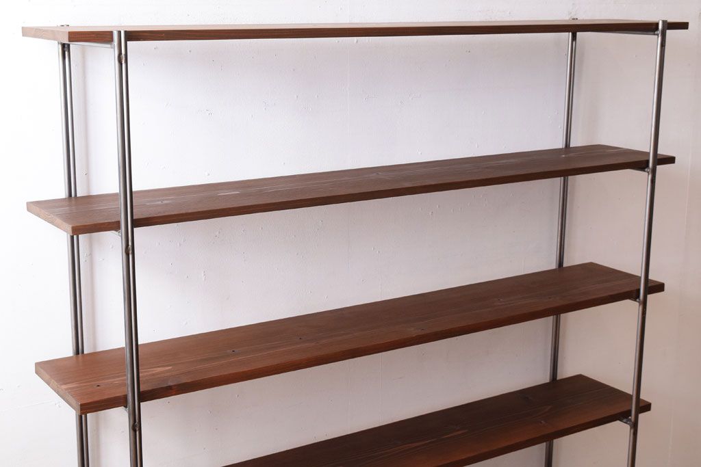 ラフジュオリジナル　薄型アイアンラック【大】(飾り棚)