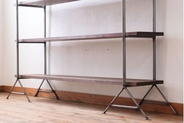 ラフジュオリジナル　薄型アイアンラック【大】(飾り棚)