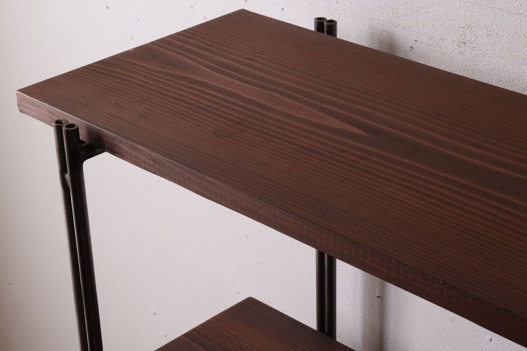 ラフジュオリジナル　薄型アイアンラック【大】(飾り棚)