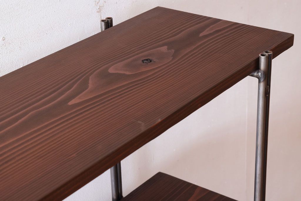 ラフジュオリジナル　薄型アイアンラック【大】(飾り棚)