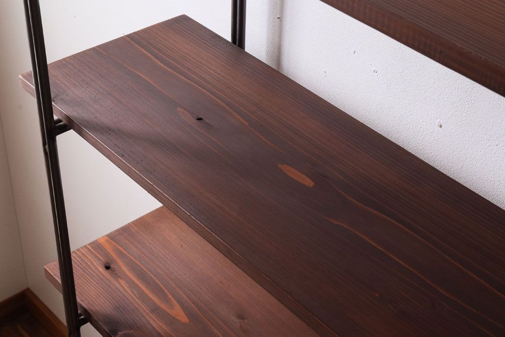 ラフジュオリジナル　薄型アイアンラック【大】(飾り棚)