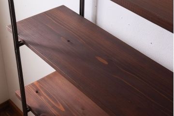 ラフジュオリジナル　薄型アイアンラック【大】(飾り棚)