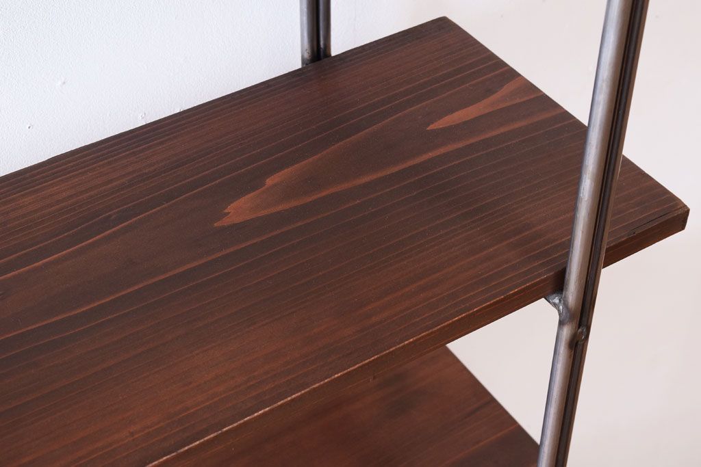 ラフジュオリジナル　薄型アイアンラック【大】(飾り棚)