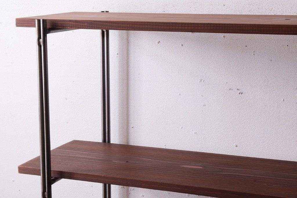 ラフジュオリジナル　薄型アイアンラック【大】(飾り棚)