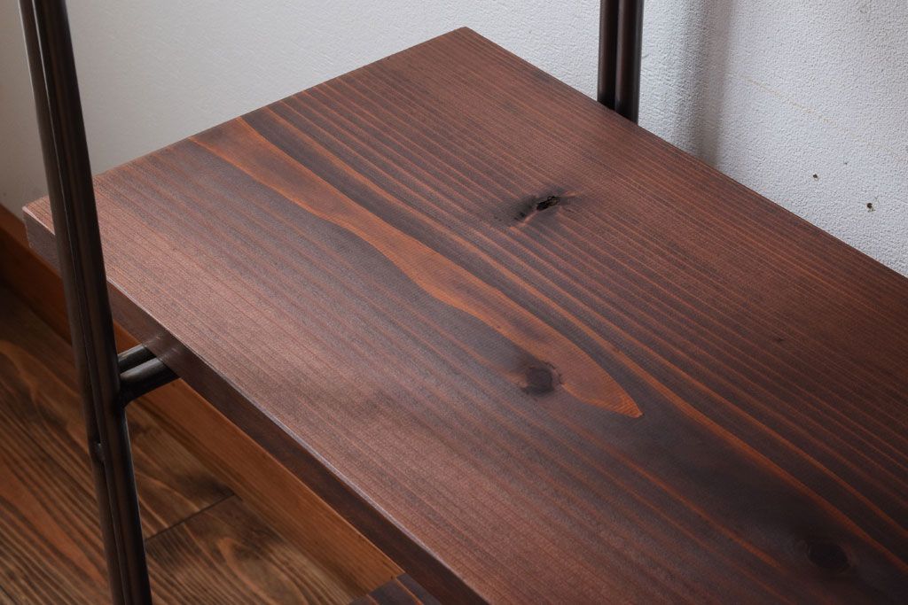 ラフジュオリジナル　薄型アイアンラック【大】(飾り棚)