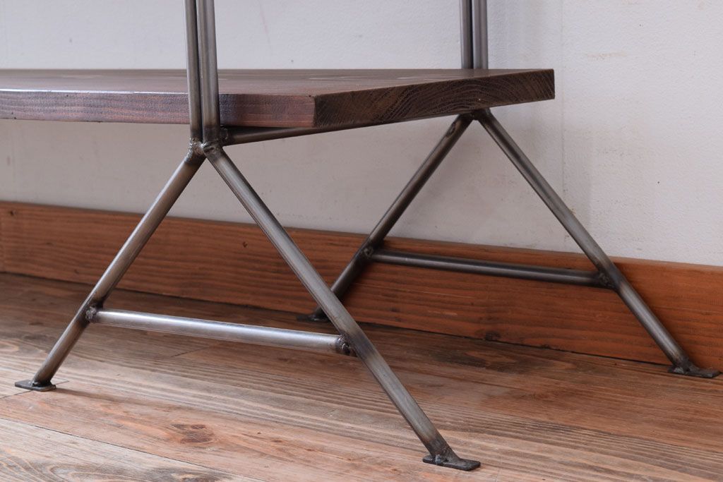 ラフジュオリジナル　薄型アイアンラック【大】(飾り棚)