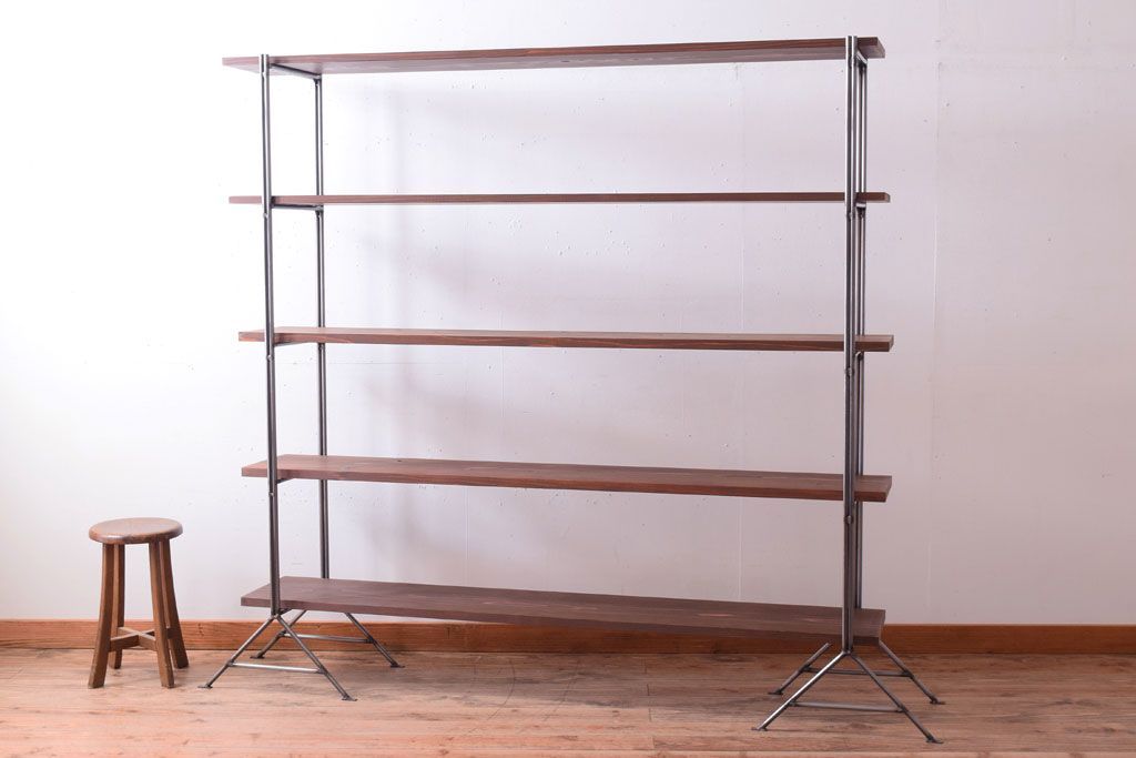 ラフジュオリジナル　薄型アイアンラック【大】(飾り棚)