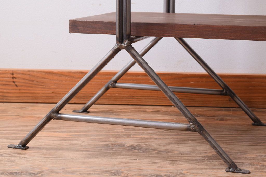 ラフジュオリジナル　薄型アイアンラック【大】(飾り棚)