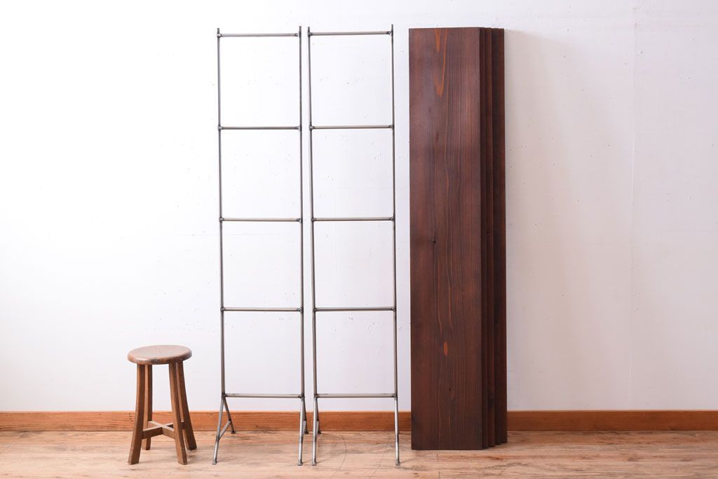 ラフジュオリジナル　薄型アイアンラック【大】(飾り棚)