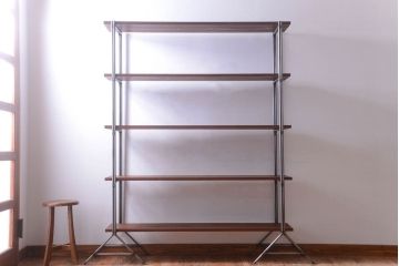 ラフジュオリジナル アイアンの薄型飾り棚【小】(陳列棚・アイアンラック)(2)