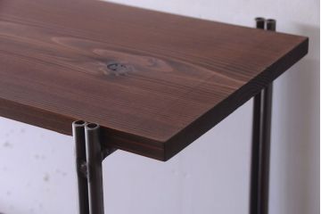 ラフジュオリジナル アイアンの薄型飾り棚【小】(陳列棚・アイアンラック)(2)