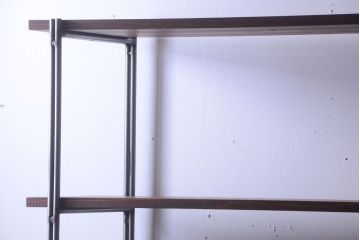 ラフジュオリジナル アイアンの薄型飾り棚【小】(陳列棚・アイアンラック)(2)