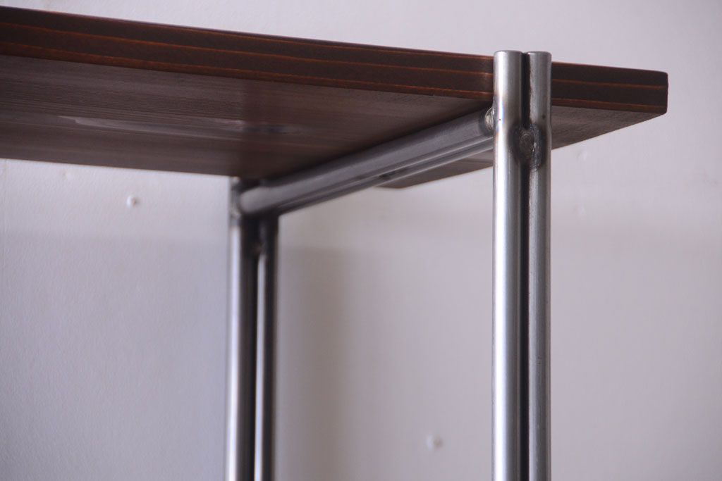 ラフジュオリジナル アイアンの薄型飾り棚【小】(陳列棚・アイアンラック)(2)