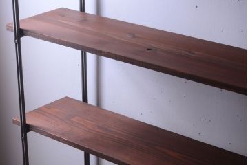 ラフジュオリジナル アイアンの薄型飾り棚【小】(陳列棚・アイアンラック)(2)