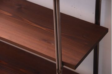 ラフジュオリジナル アイアンの薄型飾り棚【小】(陳列棚・アイアンラック)(2)