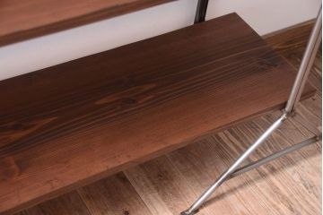 ラフジュオリジナル アイアンの薄型飾り棚【小】(陳列棚・アイアンラック)(2)