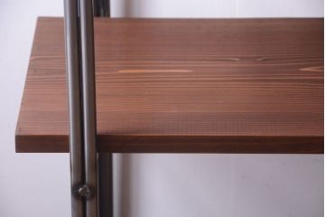 ラフジュオリジナル アイアンの薄型飾り棚【小】(陳列棚・アイアンラック)(2)