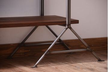 ラフジュオリジナル アイアンの薄型飾り棚【小】(陳列棚・アイアンラック)(2)