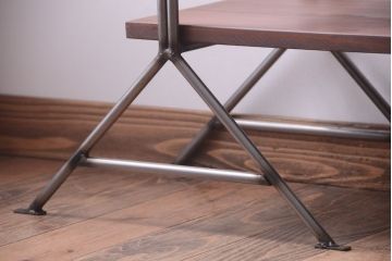 ラフジュオリジナル アイアンの薄型飾り棚【小】(陳列棚・アイアンラック)(2)