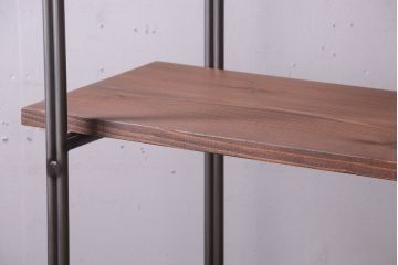 ラフジュオリジナル アイアンの薄型飾り棚【小】(陳列棚・アイアンラック)(2)