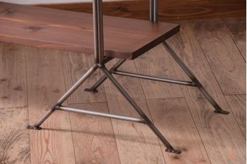 ラフジュオリジナル アイアンの薄型飾り棚【小】(陳列棚・アイアンラック)(2)