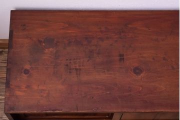 アンティーク家具　黒柿材貼り!和製アンティークの3段箪笥