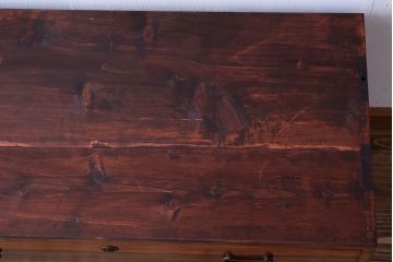 アンティーク家具　黒柿材貼り!和製アンティークの3段箪笥