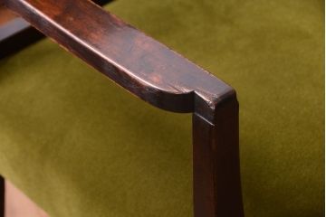 アンティーク家具　大正ロマン　古い木製のモダンなアンティークベンチ(ソファ)