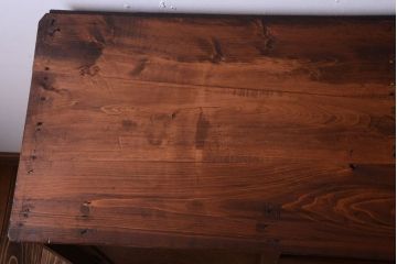 アンティーク家具　古い木製のアンティーク収納戸棚(キャビネット)