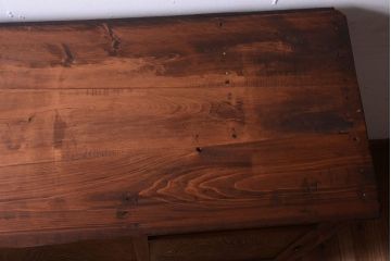 アンティーク家具　古い木製のアンティーク収納戸棚(キャビネット)