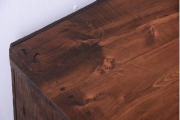 アンティーク家具　古い木製のアンティーク収納戸棚(キャビネット)