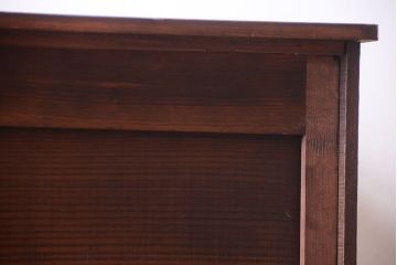 アンティーク家具　古い木製のアンティーク収納戸棚(キャビネット)