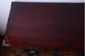 アンティーク家具　古民具・骨董　一本物　巾着金具　松本衣装箪笥