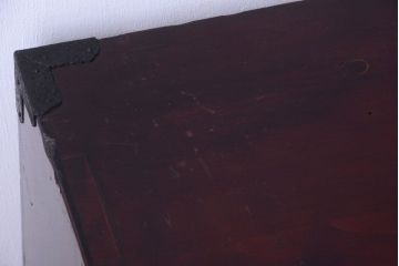 アンティーク家具　古民具・骨董　一本物　巾着金具　松本衣装箪笥