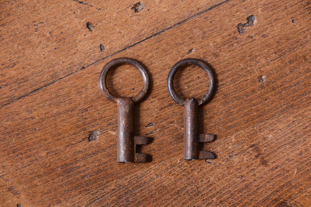 アンティーク家具　古民具・骨董　一本物　巾着金具　松本衣装箪笥