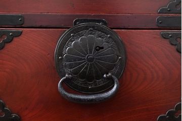 アンティーク家具　前面欅材　古民具・骨董　明治〜大正期のアンティーク仙台箪笥