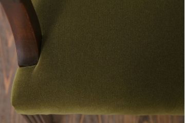 アンティーク家具　大正ロマン　古い木製のモダンなアンティークアームチェア(ソファ)(1)