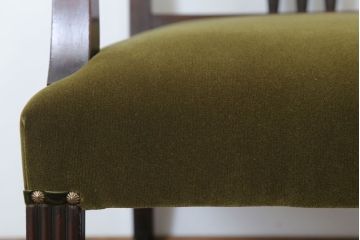 アンティーク家具　大正ロマン　古い木製のモダンなアンティークアームチェア(ソファ)(1)