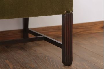 アンティーク家具　大正ロマン　古い木製のモダンなアンティークアームチェア(ソファ)(1)