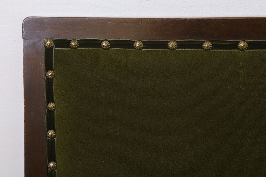 アンティーク家具　大正ロマン　古い木製のモダンなアンティークアームチェア(ソファ)(2)