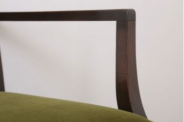 アンティーク家具　大正ロマン　古い木製のモダンなアンティークアームチェア(ソファ)(2)