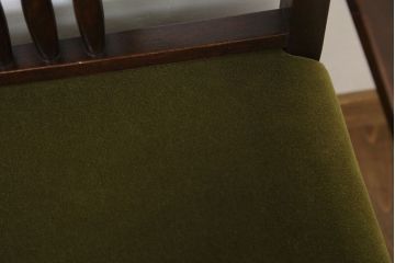 アンティーク家具　大正ロマン　古い木製のモダンなアンティークアームチェア(ソファ)(2)